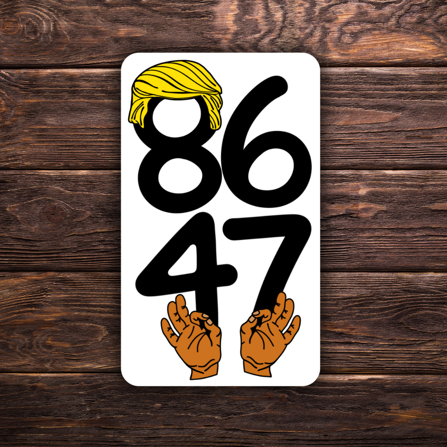 86 47 Sticker | Anti Trump Political Sticker | Satirical Vinyl Decal | Water-Resistant | Protest Art | Funny Activism Sticker