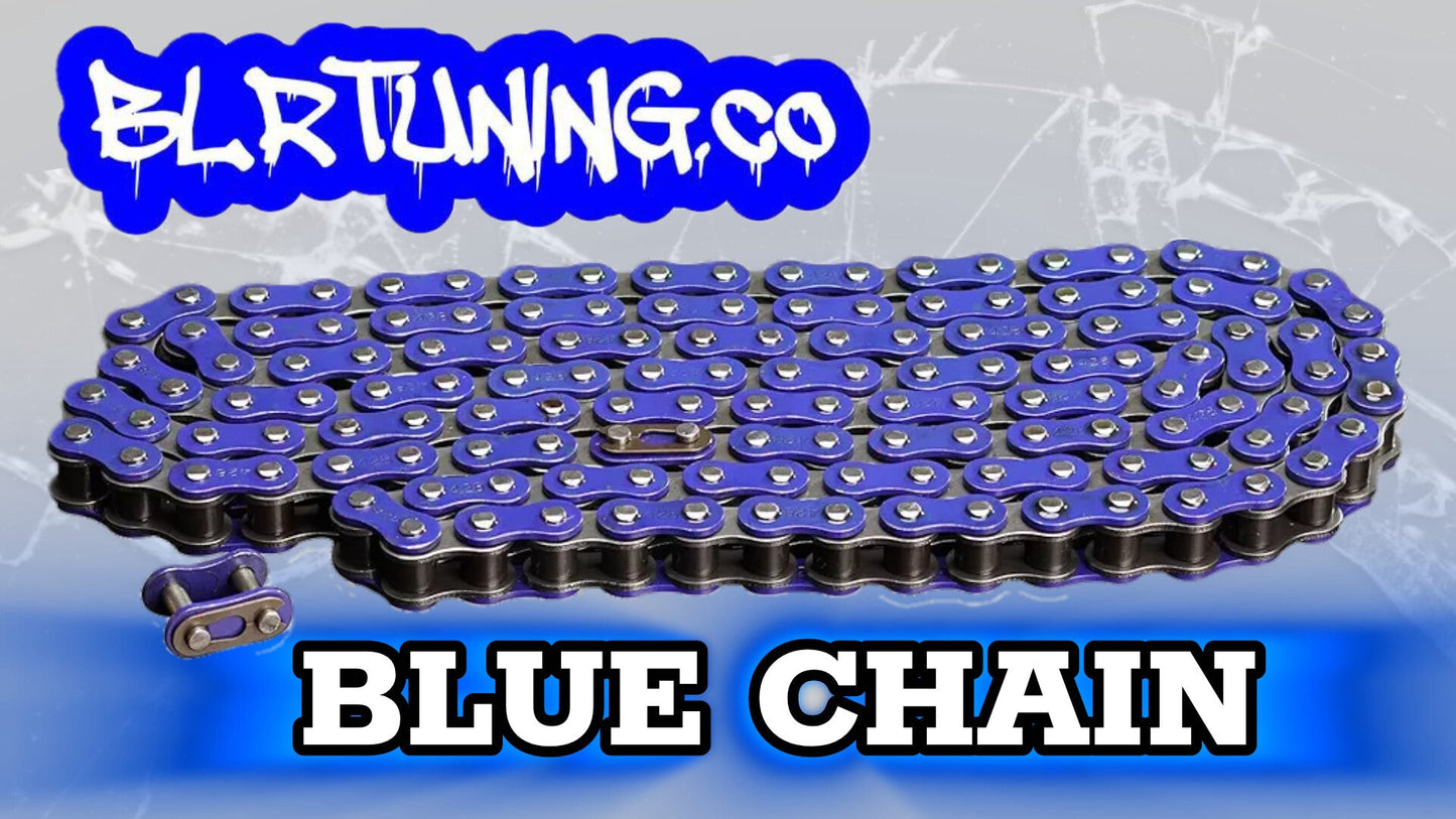 420 colored Motorcycle Chain | Standard Roller Drive Chain | By BLR Tuning | For Small Motorcycles, Electric Dirt Bikes, ATVs, and Dirt Bikes