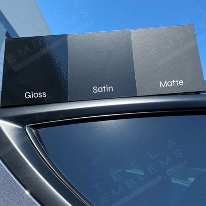3M Gloss Black Tesla Steering Wheel Emblem Decal | Model Y