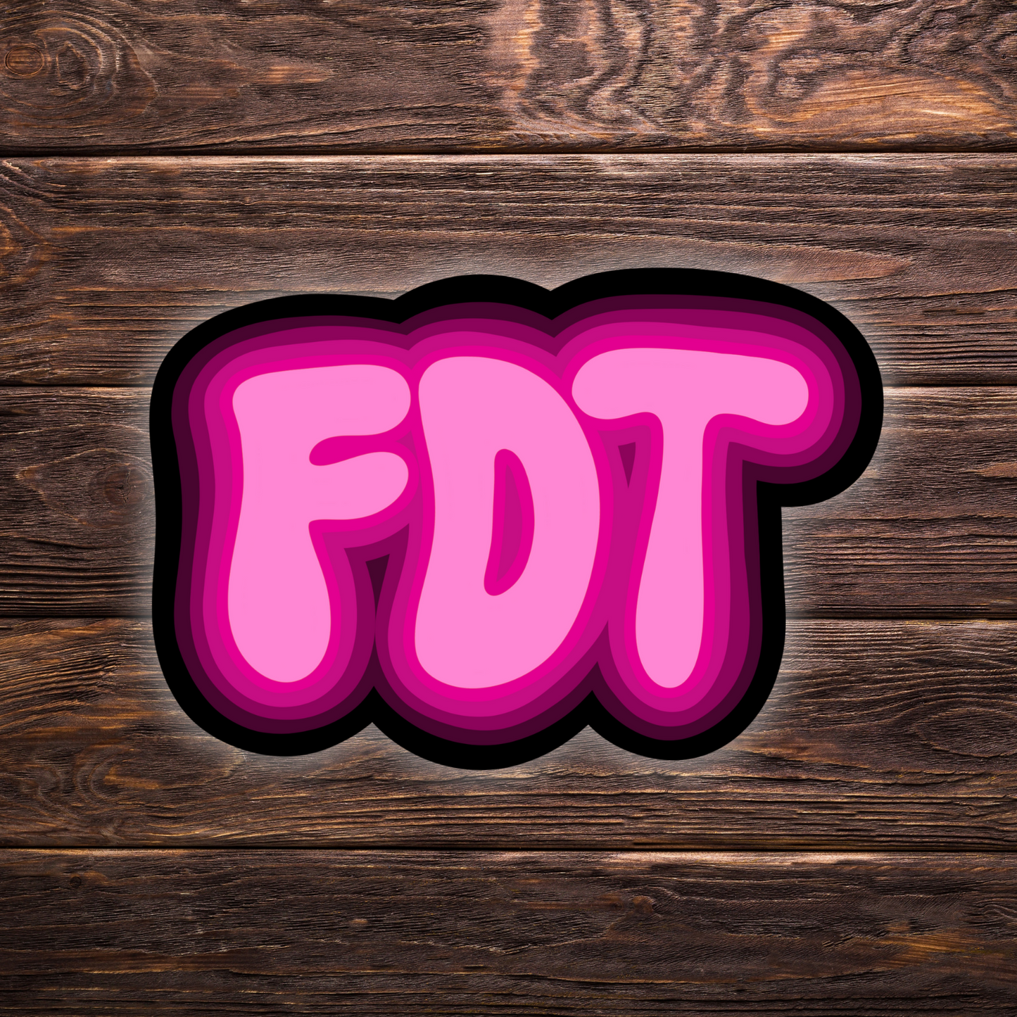 FDT Sticker Pink Version | 3" x 2" | Anti-Trump Sticker | Political Vinyl Decal | Water-Resistant | Activism Sticker
