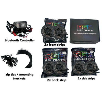 Flow Series LED Underglow Lighting Kit 3.0 | By RGB Halo Kits | For Cars, Trucks, SUVs and Off-Road Builds
