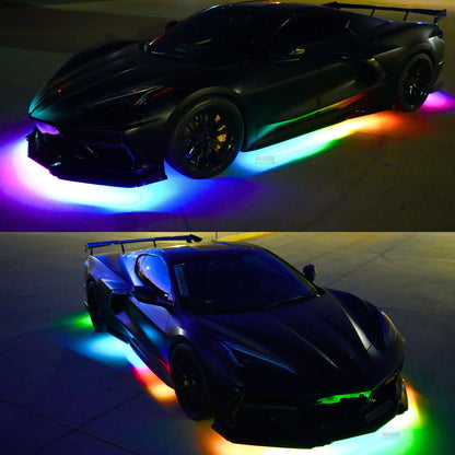 Flow Series LED Underglow Lighting Kit 3.0 | By RGB Halo Kits | For Cars, Trucks, SUVs and Off-Road Builds
