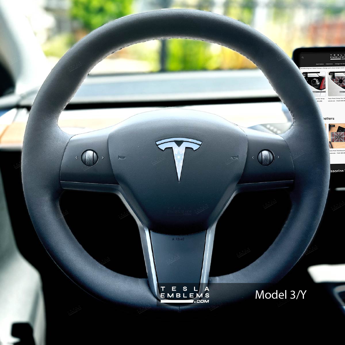 Frozen Elsa Tesla Steering Wheel Emblem Decal | Model Y