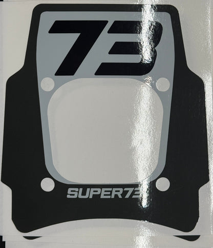 Front Headlight plate Replica decal For Super73 Rx / Adventure series