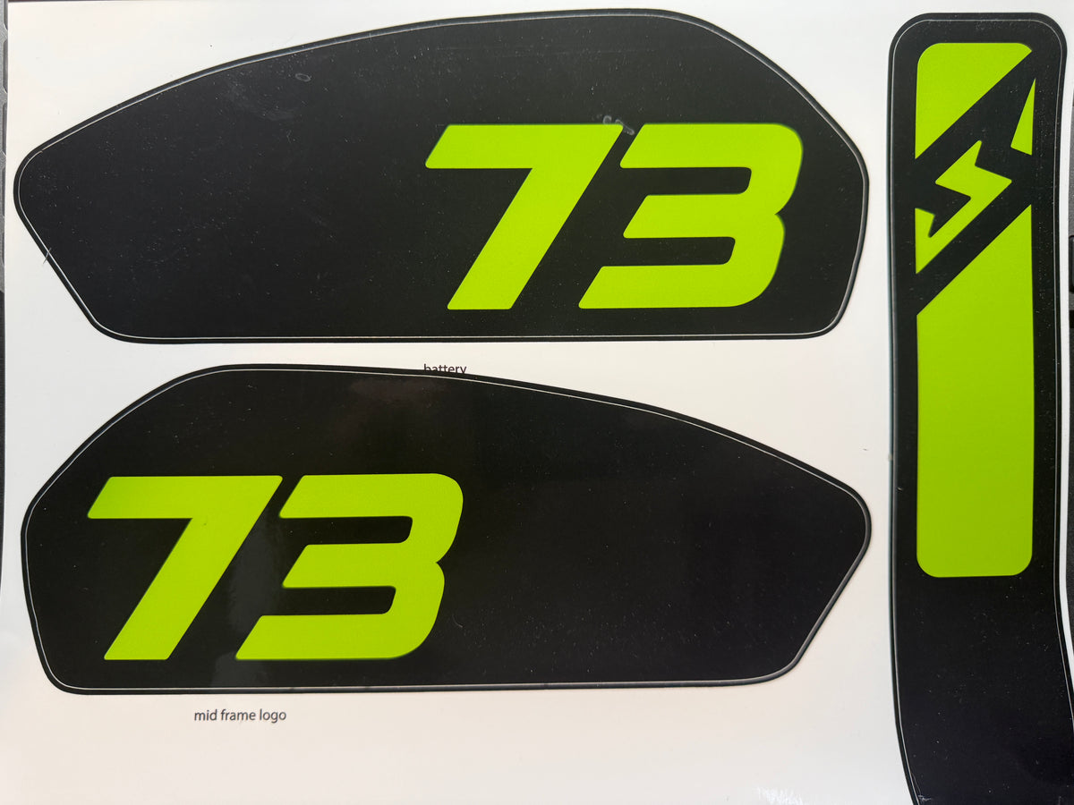 Adventure style 3pc battery Replica decals for Super 73 R / Rx / S2