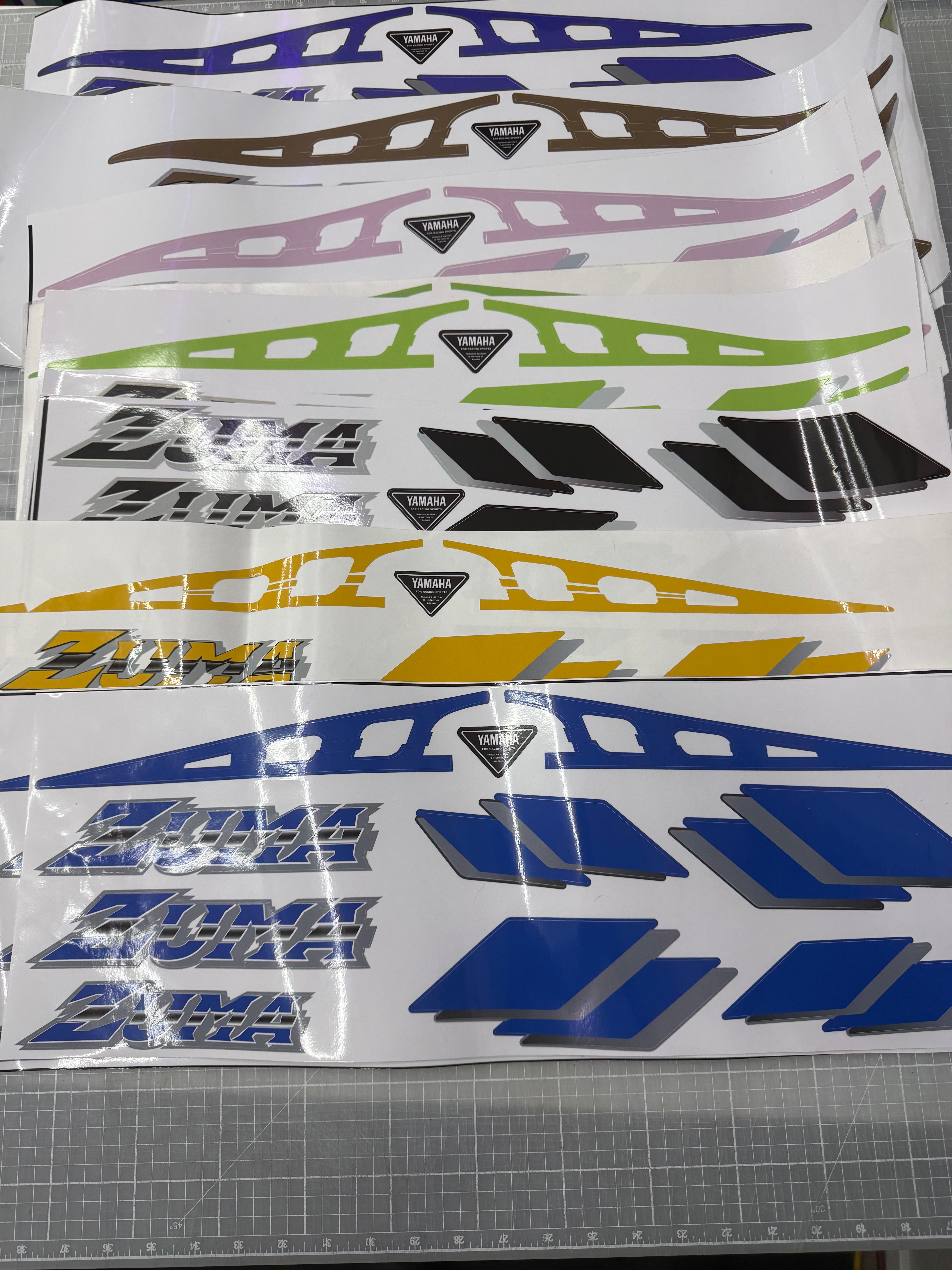 1989-2001 Yamaha Zuma Decal set with rear squares | Prebug, Riva