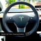 KPMF Satin Spearmint Tesla Steering Wheel Emblem Decal | Model Y