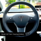 Plaid Tesla Steering Wheel Emblem Decal | Model Y