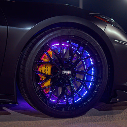 PRO Quad 4 Row LED Wheel Rings | By RGB Halo Kits | For Cars, Trucks, SUVs and Jeeps