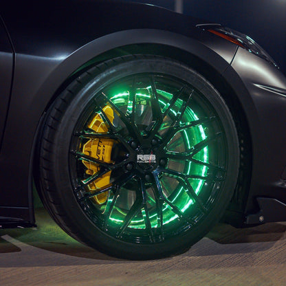 PRO Quad 4 Row LED Wheel Rings | By RGB Halo Kits | For Cars, Trucks, SUVs and Jeeps