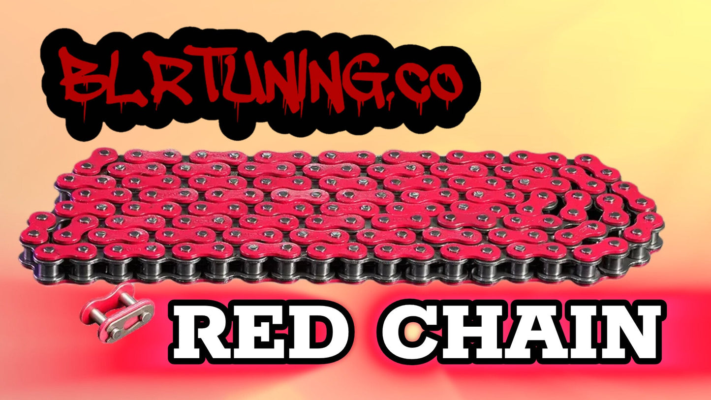 420 colored Motorcycle Chain | Standard Roller Drive Chain | By BLR Tuning | For Small Motorcycles, Electric Dirt Bikes, ATVs, and Dirt Bikes