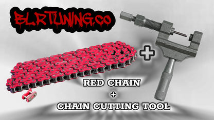 420 colored Motorcycle Chain | Standard Roller Drive Chain | By BLR Tuning | For Small Motorcycles, Electric Dirt Bikes, ATVs, and Dirt Bikes