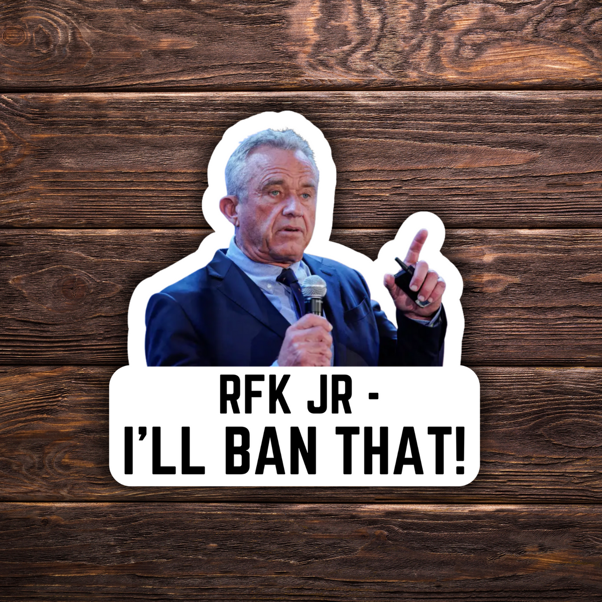 Jr Incoming Sticker I'll Ban That RFK Jr Sticker | Pointing Sticker | Vinyl Sticker | Wate ...