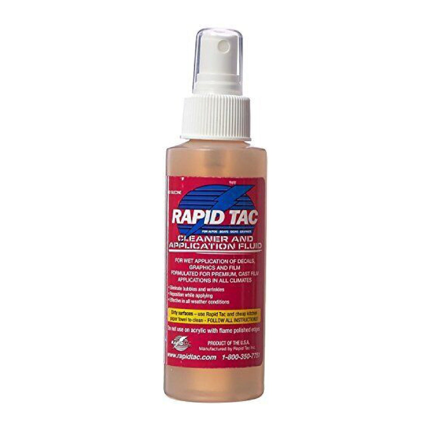 RAPID TAC Cleaner and Application Fluid with Sprayer (4oz)