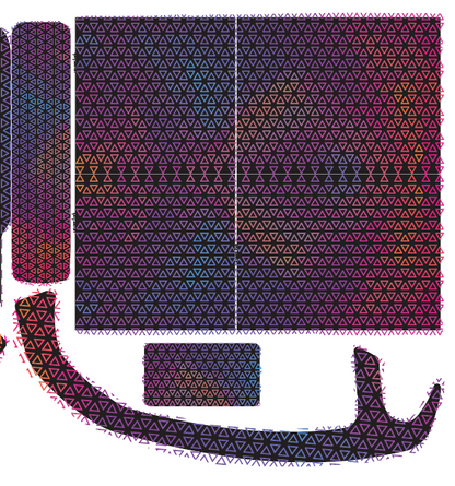 Oil Slick Triangle Decal Kit | for Super 73 R, S2 and more | by P.M. Print Lab