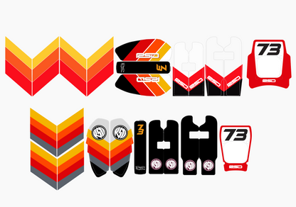 RSD / MALIBU style Replica decal kit | For Super 73 RX | by PM Print Lab