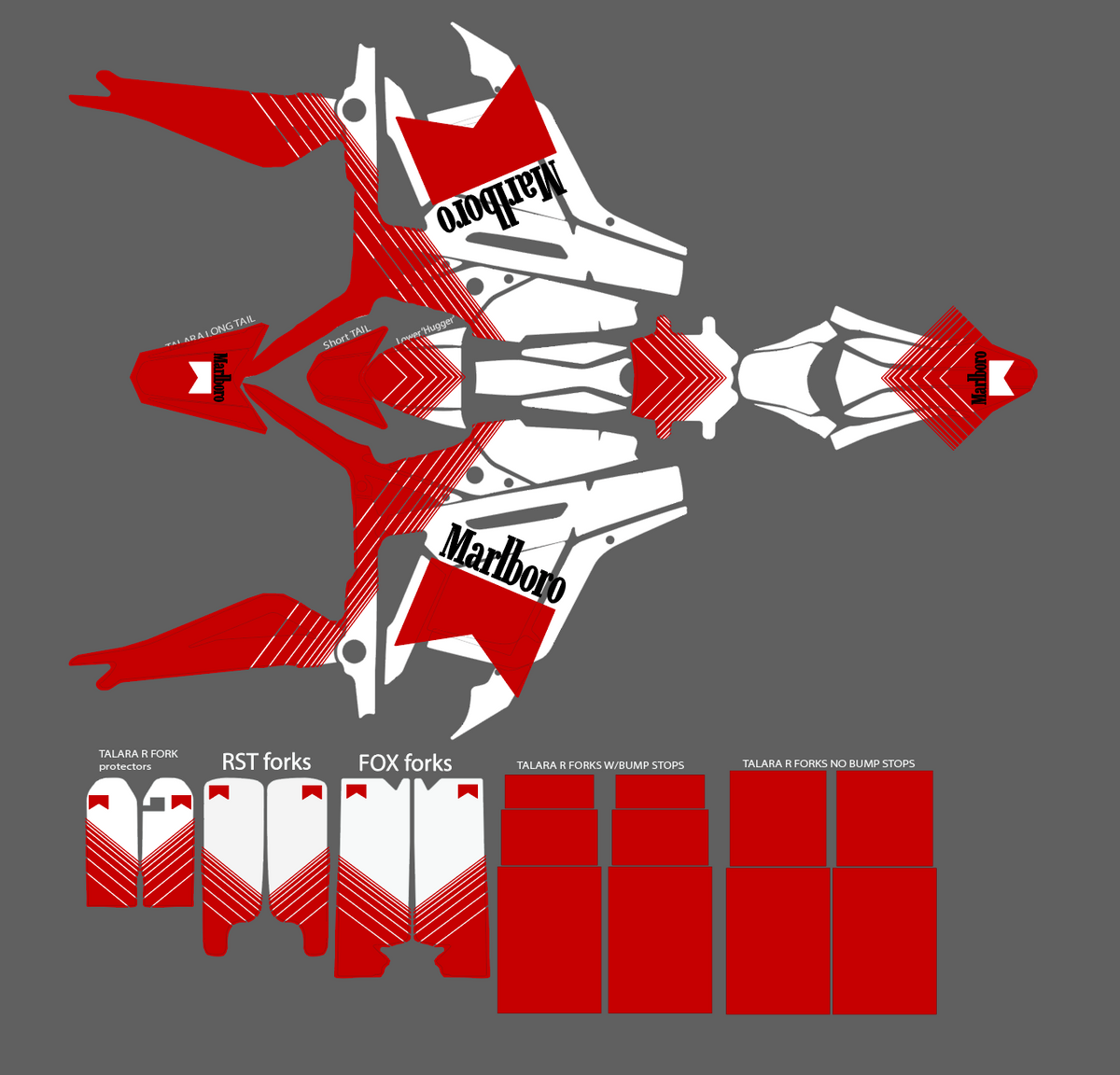 Malbrow Racing Sticker Marlboro theme for Talaria MX3 / Talaria R Mx4 / Decal set – P.M. Print Lab