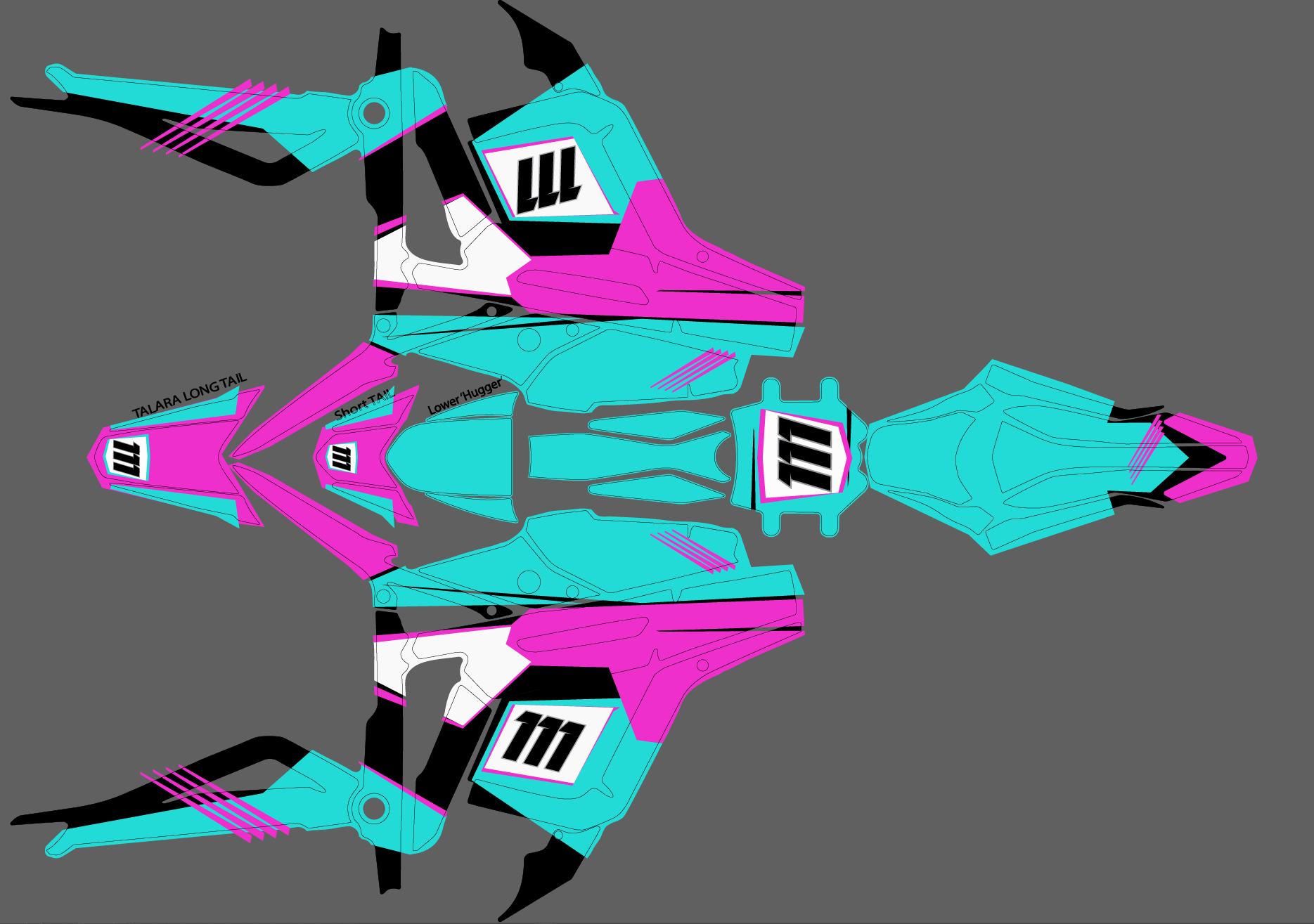 Retro Bluish teal for Talaria MX3 / Talaria R Mx4 / Graphics Decal set ...