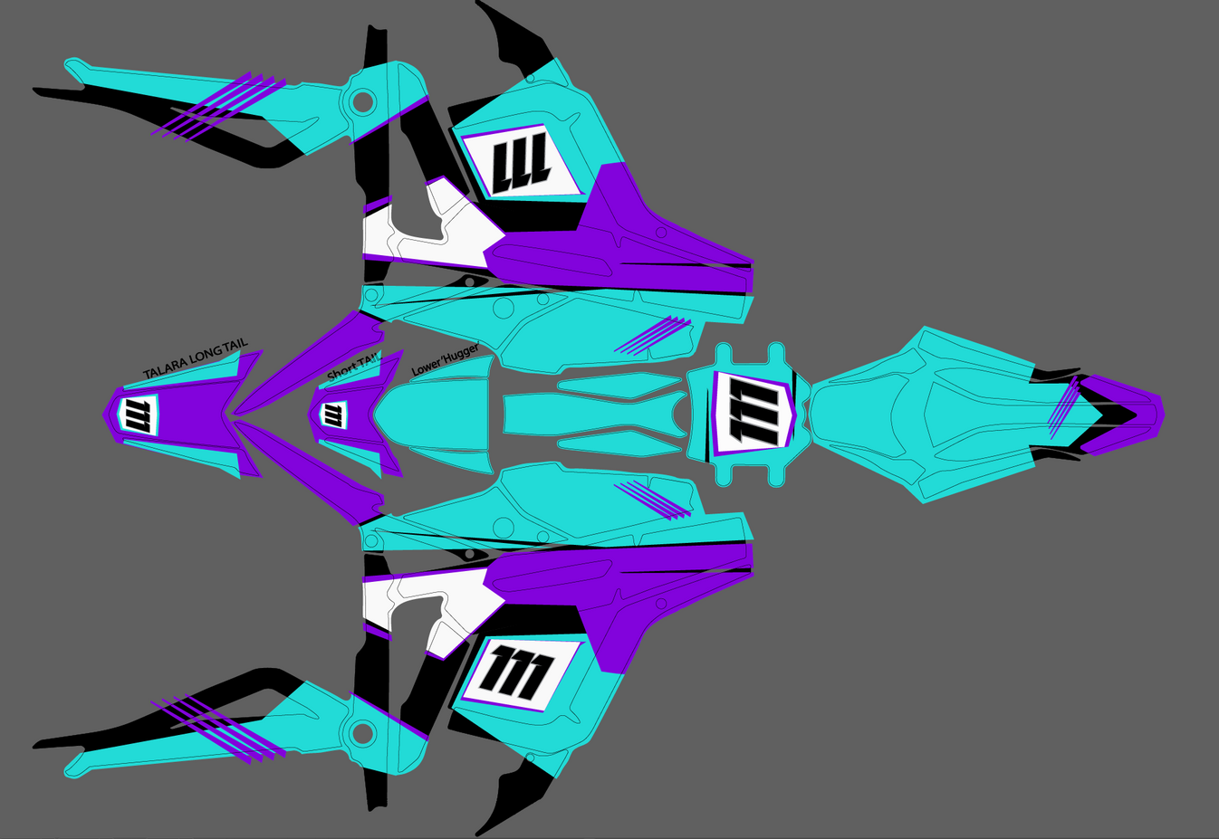 Retro purple for Talaria MX3 / Talaria R Mx4 / Decal set – P.M. Print Lab