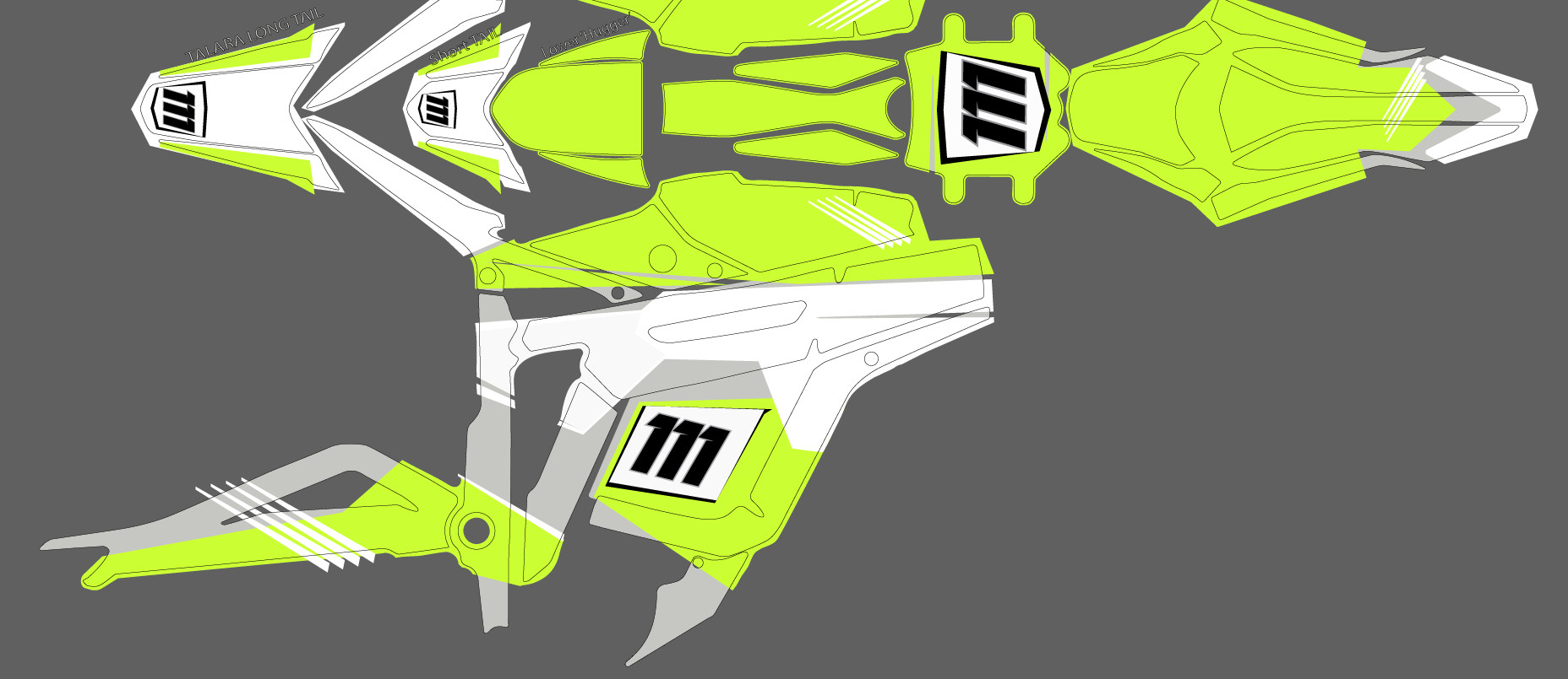 Retro Neonish yellow & grey for Talaria MX3 / Talaria R Mx4 / Graphics ...