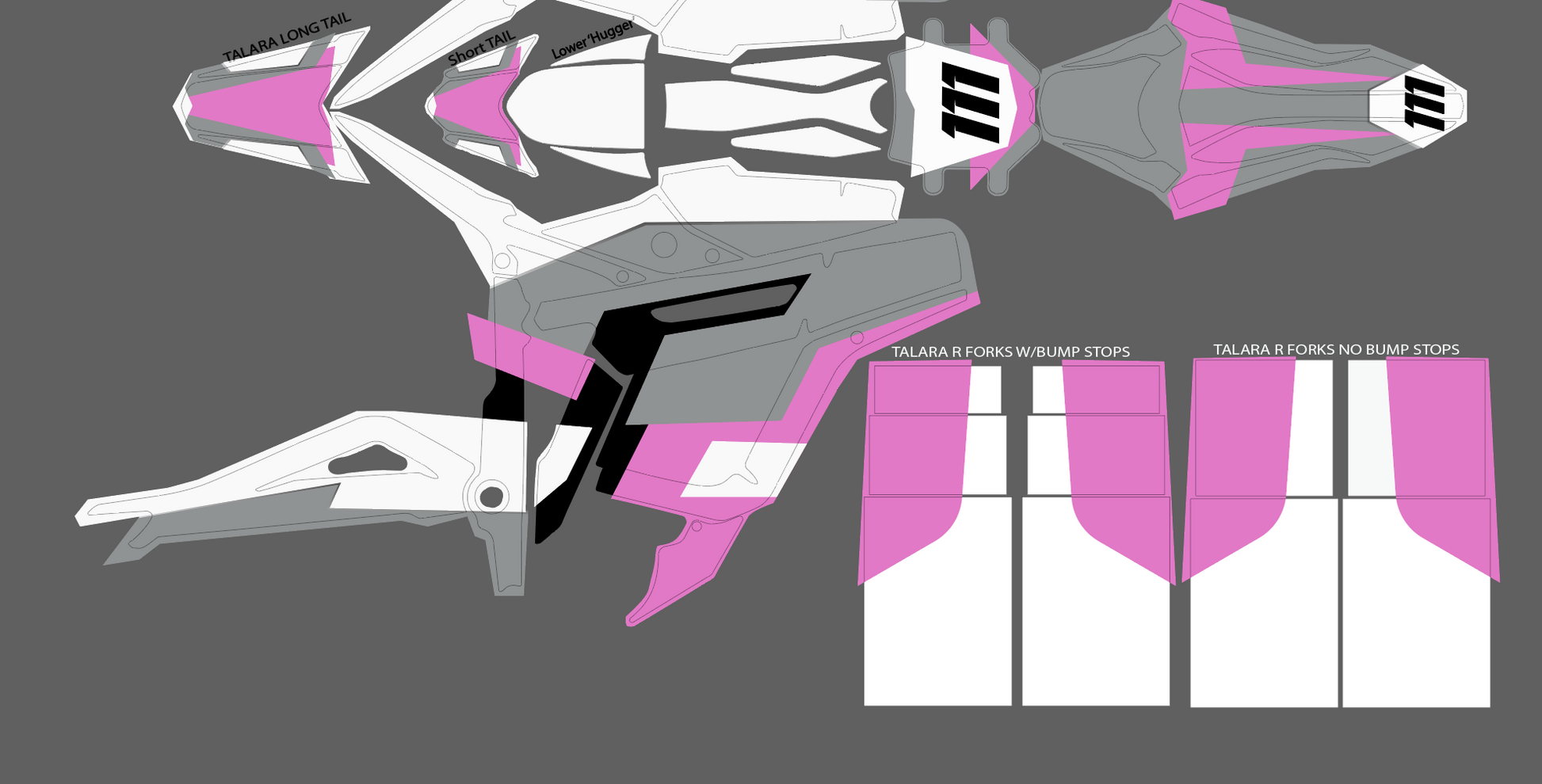 Retro V2 Pink & Grey for Talaria MX3 / Talaria R Mx4 / Decal set – P.M ...