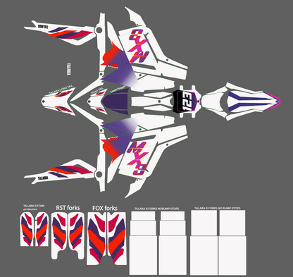 Yamaha retro 90s 50th anniversary White for Talaria MX3 / Talaria R Mx4 / Decal set