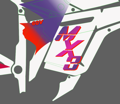 Yamaha retro 90s 50th anniversary White for Talaria MX3 / Talaria R Mx4 / Decal set