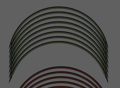 Wheel stripes "Rim Tape" V1 For Surron, E-ride pro, 79 bike, Talaria, RFN, Beta, Mantis Rawrr, Gotraxx 19 inch wheels