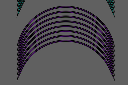 Wheel stripes "Rim Tape" V1 For Surron, E-ride pro, 79 bike, Talaria, RFN, Beta, Mantis Rawrr, Gotraxx 19 inch wheels