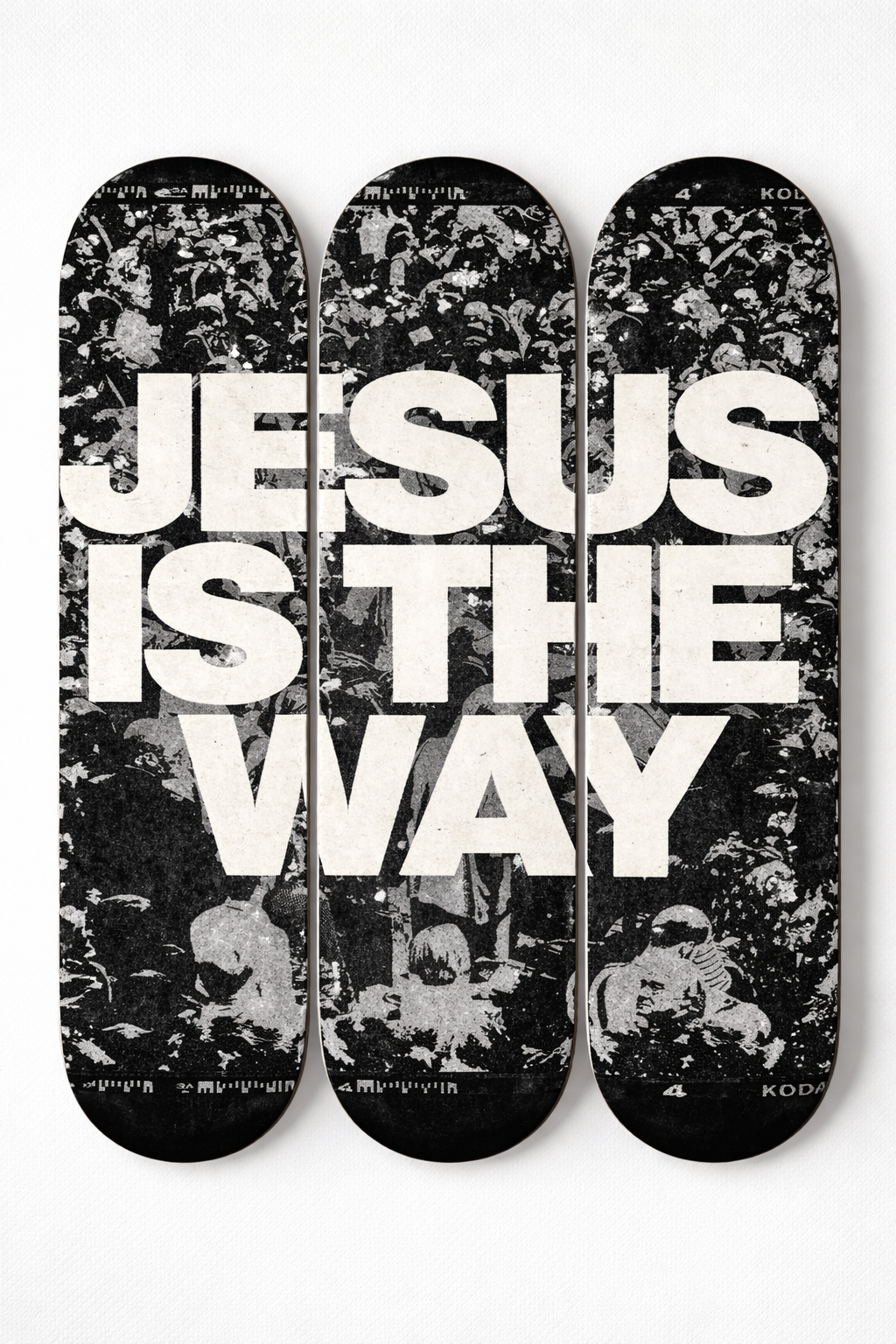 Jesus Is The Way 3-Piece Skateboard Wall Art | By Dessy Made It | For Faith & Home Decor