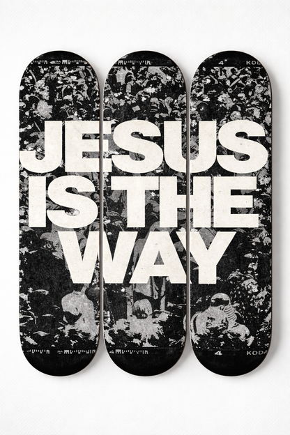 Jesus Is The Way 3-Piece Skateboard Wall Art | By Dessy Made It | For Faith & Home Decor