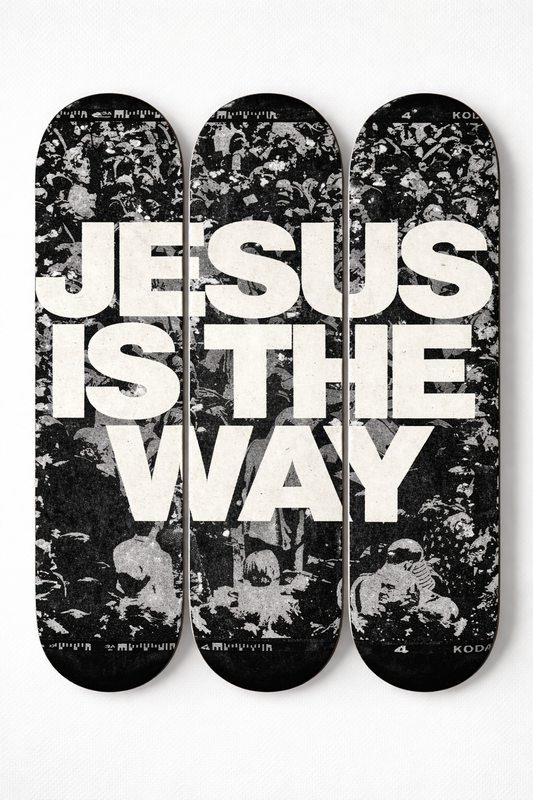 Jesus Is The Way 3-Piece Skateboard Wall Art | By Dessy Made It | For Faith & Home Decor