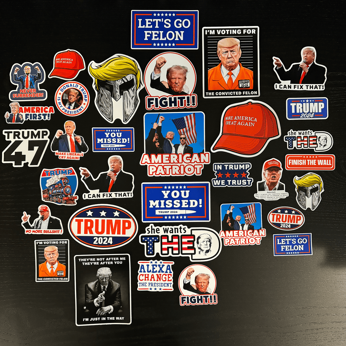 Trump Sticker 2016 Trump 33 Piece Sticker Pack – P.M. Print Lab