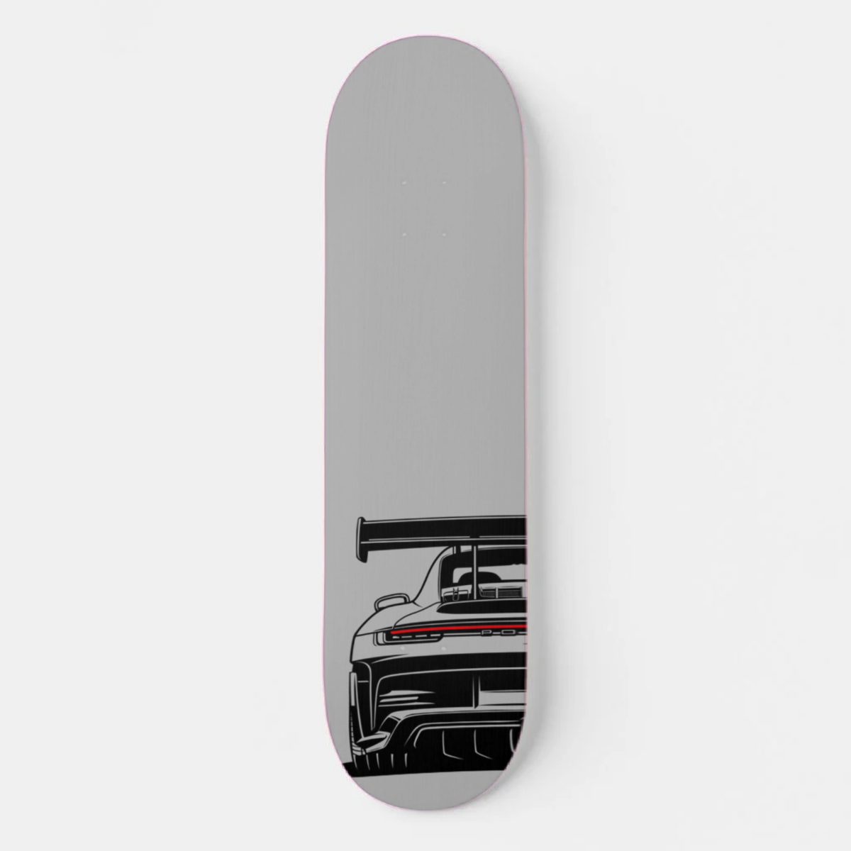 Gray Porsche Deck Skateboard Wall Art | By Dessy Made It | For Porsche & Automotive Fans