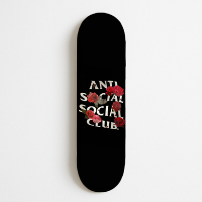 Anti Social Club Skateboard Wall Art | By Dessy Made It | For Streetwear & Hype Culture Spaces