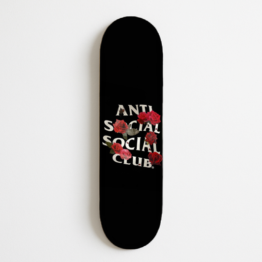 Anti Social Club Skateboard Wall Art | By Dessy Made It | For Streetwear & Hype Culture Spaces