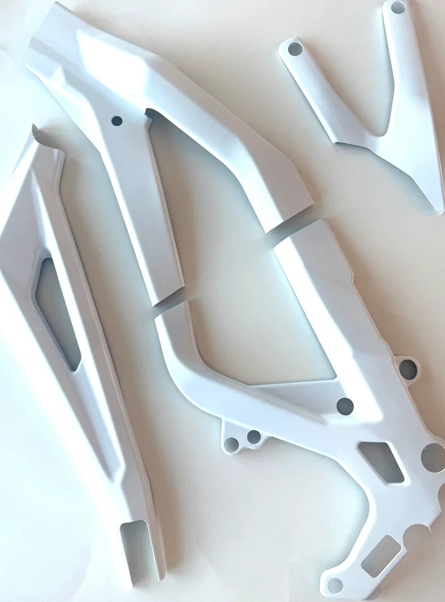 "Fade Edition" Professionally Painted Frame Guards | by MXBolts | for Surron Light Bee X