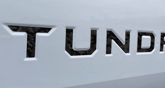 Black Shadow Camo Vinyl Decals Letter Inserts for 2022-2025 Tundra Tailgate