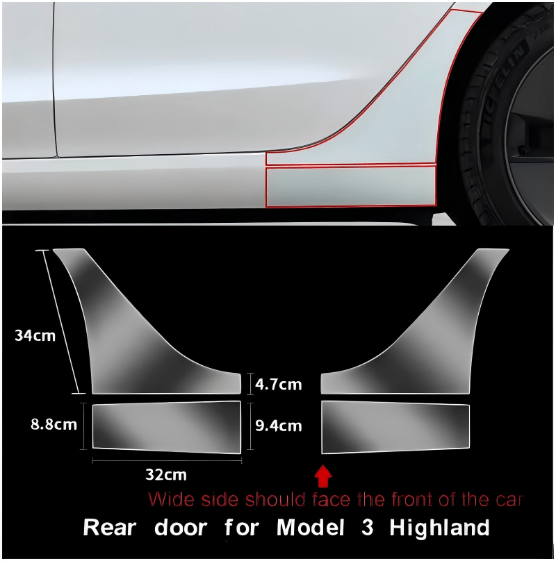 Clear Paint Protective Film kits for Tesla Model 3 Model Y 2017-2023