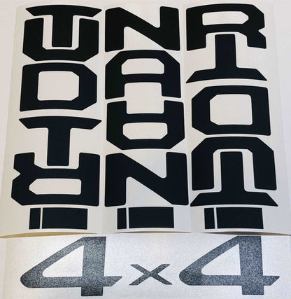 Premium Cast Matte Black Vinyl Decal Letter Inlays for 2007-2025 Tundra Doors