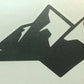 Premium Cast Matte Black Vinyl Decal Mountain for 2014-2025 Tundra Tailgate