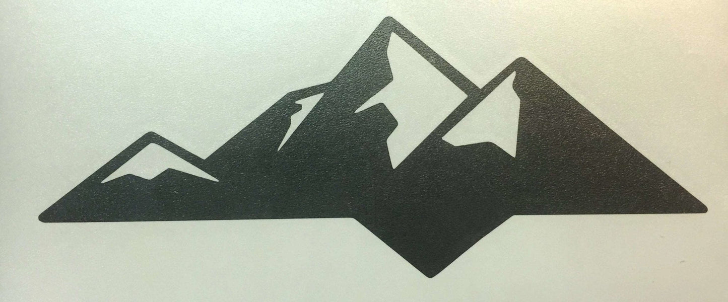 Premium Cast Matte Black Vinyl Decal Mountain for 2014-2025 Tundra Tailgate