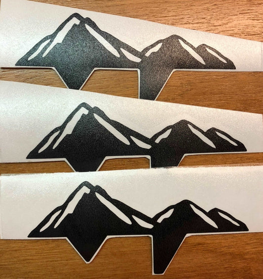Premium Cast Matte Black Vinyl Decal Mountains for 2005-2015 Tacoma