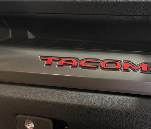 Premium Cast Vinyl Decal Letter Inlays for 2024-2025 Tacoma Dashboard Emblem