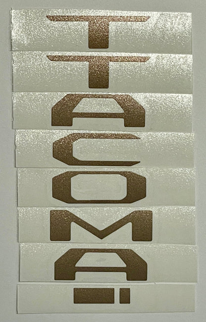 Premium Cast Vinyl Decal Letter Inlays for 2024-2025 Tacoma Dashboard Emblem