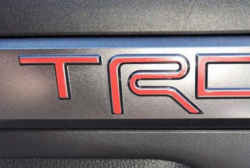 Premium Cast Vinyl Decal Letter Inlays for 2024-2025 Tacoma TRD Interior Door Emblems