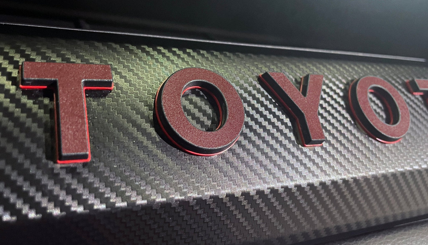 Premium Cast Vinyl Decal Letter Inlays for 2024+ Tacoma TRD Pro Dashboard