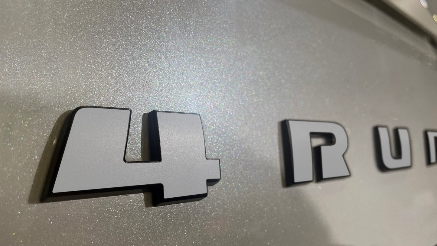 Premium Cast Vinyl Decal Letter Inlays for 2025 4Runner Liftgate Emblem