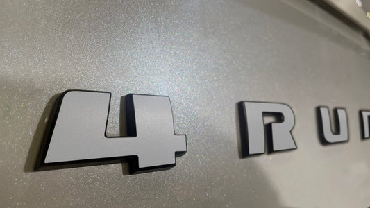 Premium Cast Vinyl Decal Letter Inlays for 2025 4Runner Liftgate Emblem