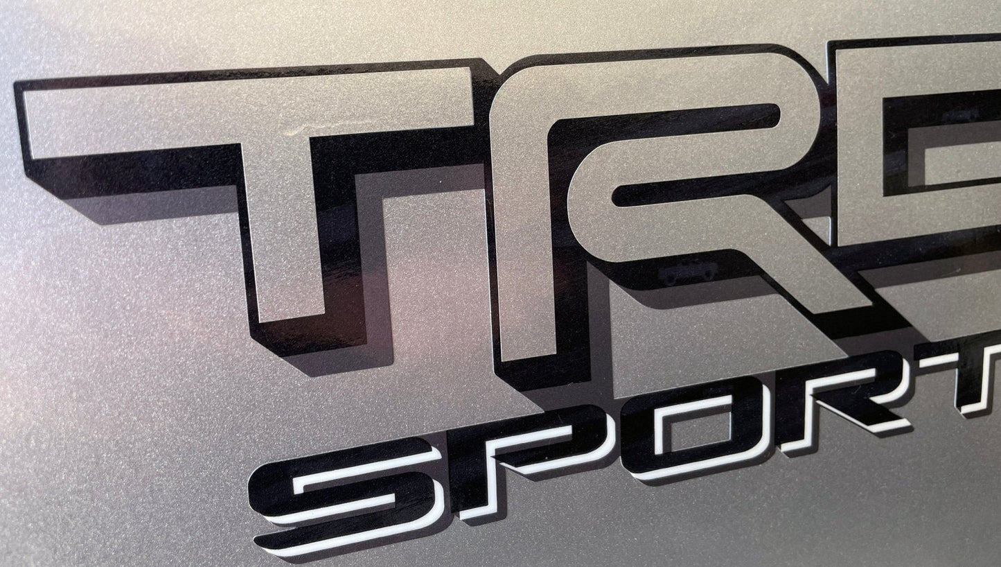 Premium Cast Vinyl Decal Letter Inserts for 2024-2025 Tacoma TRD Bedside Stickers x2